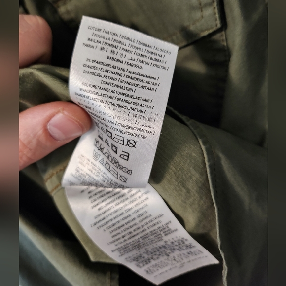 Guess Short Sleeve Utility Military Button Up Size XS Olive Green - Picture 5 of 8